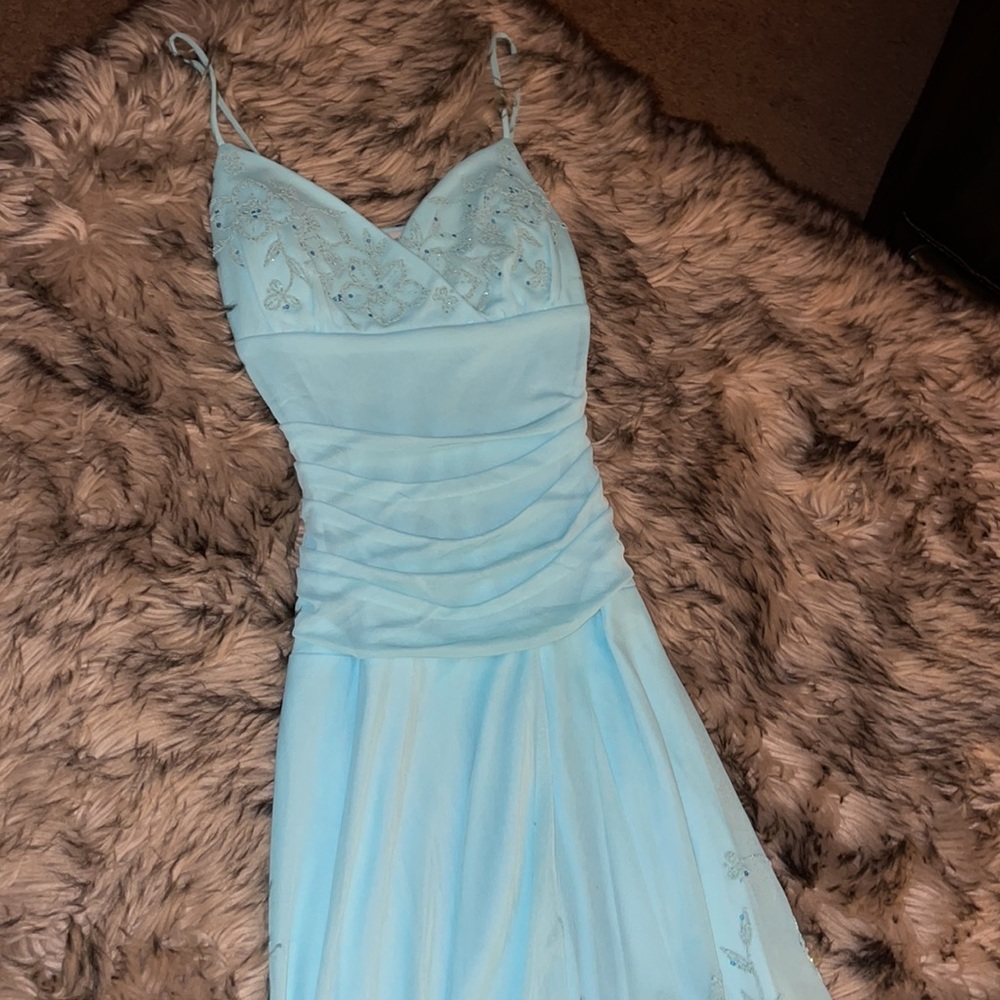 Light blue floral prom dress - Picture 7 of 9